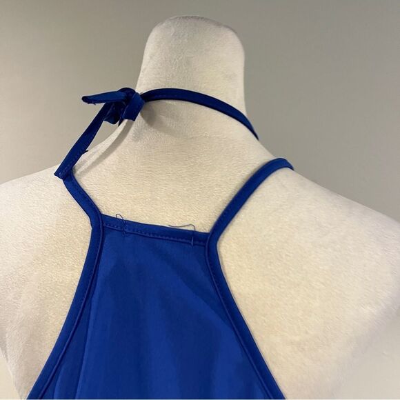Elegant royal Blue Halter Maxi Dress size medium - Picture 7 of 12